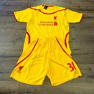 NWT LIVERPOOL 2014/2015 Raheem sterling number 31FOOTBALL SOCCER JERSY  SHORTS